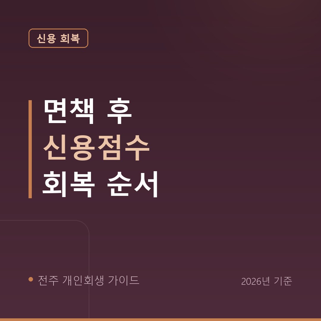 전주 개인회생 면책 후 신용점수 회복 순서