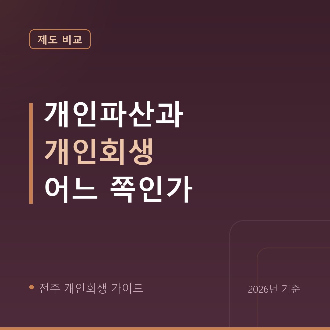 전주 개인회생 개인파산과 개인회생 어느 쪽인가