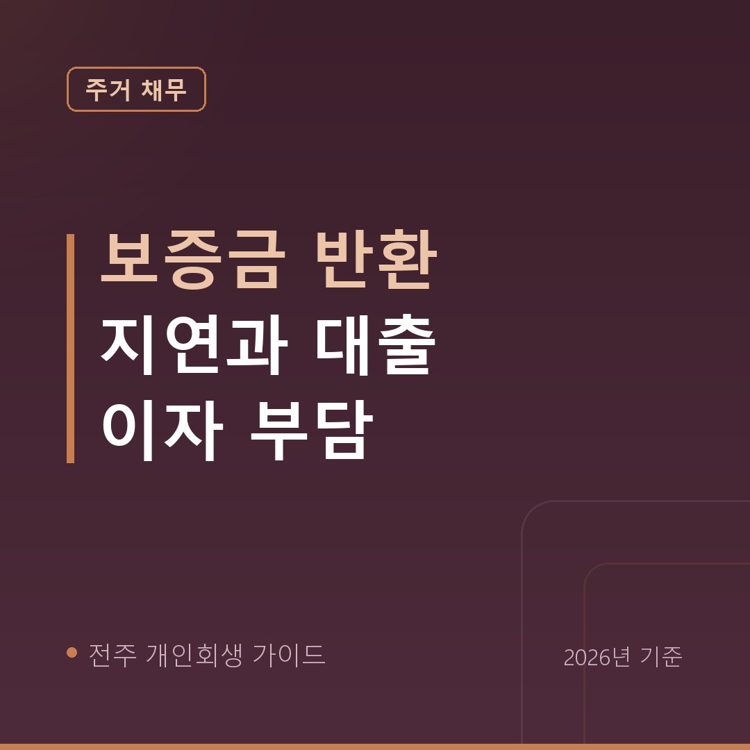 전주 개인회생 보증금 반환 지연과 대출 이자 부담